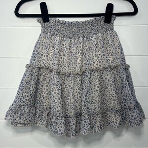 Altar'd State blue floral skirt size XS